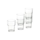 IKEA QUİCK 6 Adet Cam Bardak Küçük Boy Yükseklik 9 Cm 6'lı Set Su Bardağı Şeffaf Bardak Hacim: 170 ml 0005632