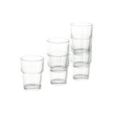 Ikea Quick 6 Adet Cam Bardak Yükseklik 9 Cm 6'Lı Set Su Bardağı Şeffaf Bardak Hacim: 170 Ml 0005632