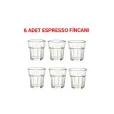 IKEA QUİCK 6 Adet Espresso Bardağı Yükseklik 7 Cm 6'lı Set Cam Bardak Şeffaf Hacim: 100 ml