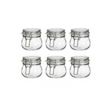 IKEA QUİCK 6 Adet Sızdırmaz Kapaklı Cam Kavanoz Hacim 130 ml 6'lı Set Saklama Kavanozu Reçellik Şeffaf