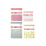 IKEA QUİCK 80 Adet Buzdolabı Poşeti (1,2 + 2,5 + 4,5 + 6 Litre) 80'li Set Saklama Paketi Şeffaf Poşet 032165