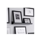 IKEA QUİCK Ahşap Duvar Rafı Uzunluk 55 Cm Çerçeve Fotoğraf Resim Rafı Siyah Duvara Monte Raf