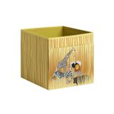 IKEA QUİCK Çocuk Odası Düzenleme Kutusu 33x38x33 Cm Çok Amaçlı Saklama Kutusu Polyester Desenli Kutu Sarı