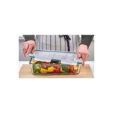 IKEA QUİCK Dikdörtgen Saklama Kabı 32x21x9 Cm Sızdırmaz Plastik Kapaklı Cam Saklama Kabı Hacim 3,1 Litre