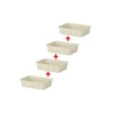 IKEA QUİCK Dolap Içi Düzenleyici Kutular Organızer Küçük Boy 15x20x5 Cm Çok Amaçlı Kutu Seti Bej