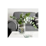 Ikea Quick Geniş Ağız Cam Vazo Yükseklik 18 Cm Dekoratif Bitki Çiçek Vazosu Şeffaf Vazo Mumluk