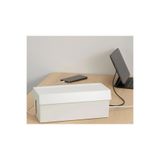 IKEA QUİCK Kapaklı Kablo Düzenleme Kutusu 32x14x12 Cm Plastik Kablo Düzenleyici Organizer Beyaz
