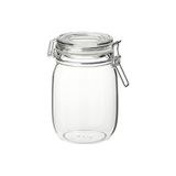 IKEA QUİCK Kilitli cam kavanoz 1 lt Yükseklik: 16.5 cm Çap: 12 cm