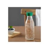 IKEA QUİCK Plastik Kapaklı Cam Şişe 0,5 Litre Şeffaf Su Şişesi Yükseklik 20 Cm Sürahi