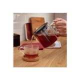 Ikea Quick Süzgeçli Cam Demlik Hacim 600 Ml Şeffaf Bitki Çayı Demliği Yükseklik 10 Cm Çaydanlık