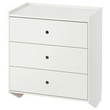 IKEA RACKNAS 3 çekmeceli şifonyer beyaz - 10594524