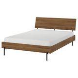 IKEA RADMANSÖ/LÖNSET çift kişilik karyola kahverengi ceviz görünüm - 09598655