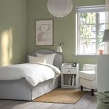 IKEA RAMNEFJALL/LURÖY tek kişilik karyola klovsta gri-beyaz - 79552753