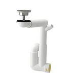 IKEA RANNILEN tek hazneli lavabo sifonu beyaz