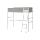 IKEA ranza, beyaz-açık gri, 90x200 cm, tek yataklı-masasız