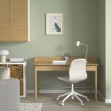 IKEA RIDSPÖ/LANGFJALL çalışma masası ve sandalye meşe bej-beyaz - 69502674