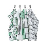 IKEA Rınnıg Kurulama Bezi Beyaz-Yeşil - 40 x 60 cm - Açık Yeşil - Beyaz