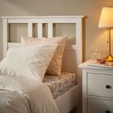 IKEA RODGERSIA lastikli çarşaf gri-beyaz - 40579517