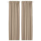IKEA ROSENMANDEL karartma perde/2 kanat, sarı-bej, 135x300 cm
