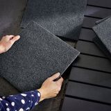 IKEA RUNNEN yer döşemesi tekstil koyu gri - 40557799