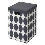IKEA Saklama Kutusu, 32x35x32 cm, Siyah-Beyaz Desenli