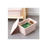 IKEA Saklama Kutusu Kapaklı 19x26x15 Cm Düzenleme Kutusu Saklama Kabı Pembe Düzenleyici