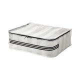 IKEA Saklama Kutusu,Hurç Fermuarlı 55 x 49 x 19 cm Beyaz-Siyah Renk Dolap Içi Düzenleyici