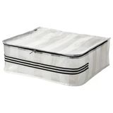 IKEA Saklama Kutusu,Hurç Fermuarlı 55x49x19 cm MeridyenDukkan Beyaz-Siyah Renk Dolap İçi Düzenleyici