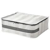 IKEA Saklama Kutusu,Hurç Fermuarlı 55x49x19 cm MeridyenDukkan Beyaz-Siyah Renk Dolap İçi Düzenleyici