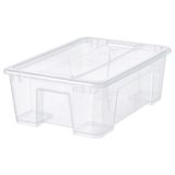 IKEA Samla Şeffaf 11 lt Kapaklı Kutu