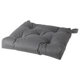 IKEA Sandalye Minderi Cırt Koyu Gri Renk 40/35x38x7 Cm MeridyenDukkan Cırt-Cırtlı-Pamuklu