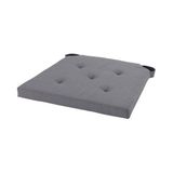 IKEA Sandalye Minderi Gri Renk 35/42X40X4 cm Cırt Cırtlı Bantlı - Standart