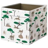 IKEA SANDLÖPARE kutu beyaz-çok renkli desenli - 10613301