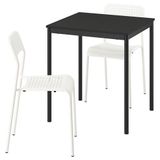 IKEA SANDSBERG mutfak masası takımı siyah-beyaz - 89608392