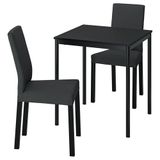 IKEA Sandsberg Siyah 2 Sandalyeli Mutfak Masası Takımı