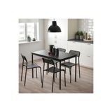 IKEA Sandsberg/addemutfak Masası Takımı, Siyah, 4 Sandalyeli , Mezura 110x67 Cm