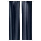 IKEA SANELA fon perde/2 kanat koyu mavi - 00591408