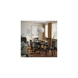 IKEA SENTO32 Yuvarlak Yemek Masası, Siyah, 4-6 Kişilik, 110/155 cm