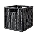 IKEA Sepet Kutu Düzenleyici Siyah Renk Meridyendukkan 32 x 34 x 32 cm 1 Adet Rattan Çok Amaçlı Sepet - Gri - Siyah