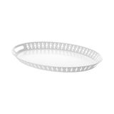 IKEA Servis-Sunum Tepsi 52X39 cm Beyaz Renk Yuvarlak Tepsi Çelik - 52 x 39 cm