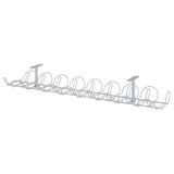 Ikea SIGNUM kablo kanalı, yatay 70 cm, gümüş renkli