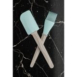 IKEA Silikon Spatula ve Yumurta Fırçası Bej Mavi 26 cm