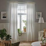 IKEA SILVERLÖNN tül perde/2 kanat beyaz - 20491040