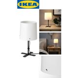 IKEA Siyah AKDENİZ BARLAST SİYAH BEYAZ 31 cm ABAJUR MASA LAMBASI Modern E14