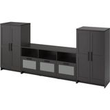 IKEA Siyah Fonksiyonel Tv Ünitesi 336X41X95 cm