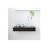 IKEA Siyah Lack 30x26 Cm Venge Gizli Bağlantılı Ahşap Duvar Rafı Suntalam 30 Cm 26 Cm