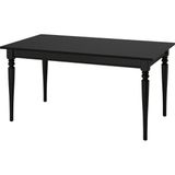 IKEA Siyah Sağlam Yemek Masası - Açılır Yemek Masası