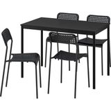 IKEA Siyah Şık Yemek Masası - Mutfak Masası Takımı