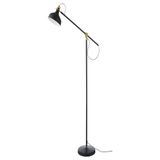 IKEA Siyah Zarif Yer ve Okuma Lambası, 153 cm, E27 Duy Tipi