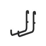IKEA Skadis 2li kanca, çok amaçlı pano parçası, siyah, 9.5x6 cm